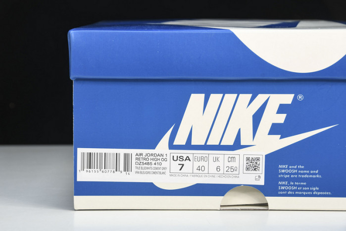 Air Jordan 1 High OG True Blue DZ5485-410