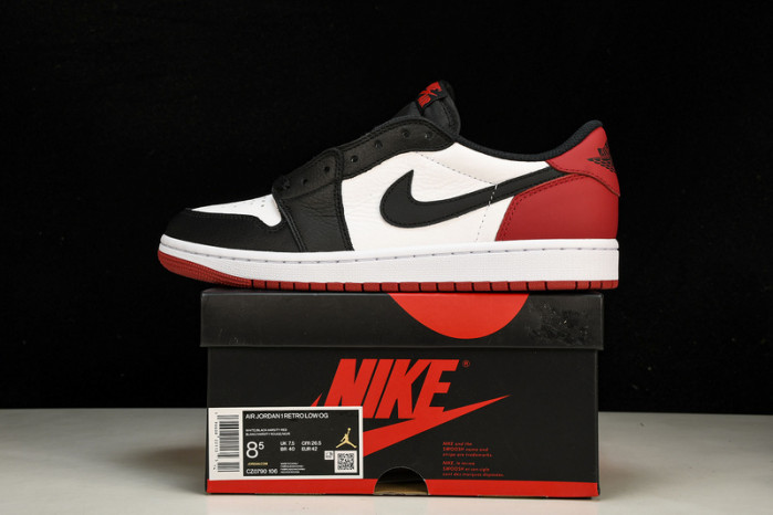 Jordan 1 Retro Low OG Black Toe - CZ0790-106