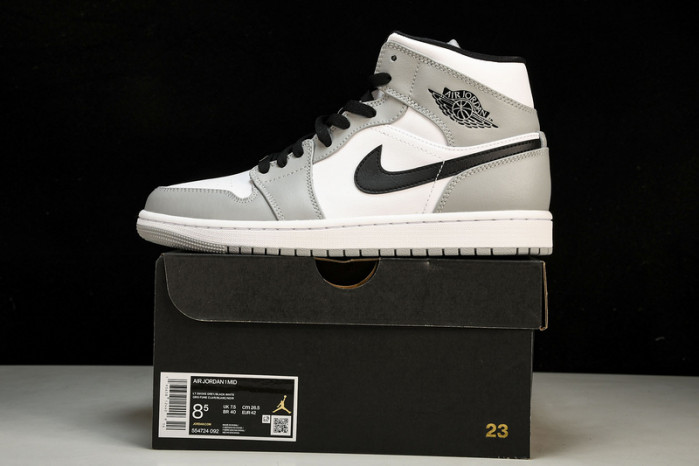 Jordan 1 Mid Light Smoke Grey - 554724-092