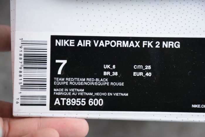 Nike Air VaporMax Flyknit 2 NRG Team Red Vachetta Tan AT8955 -600