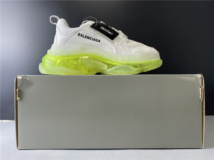 BL TRIPLE S TRAINERS CLEAR SOLE LIGHT GREEN    545325 W09O1 9844