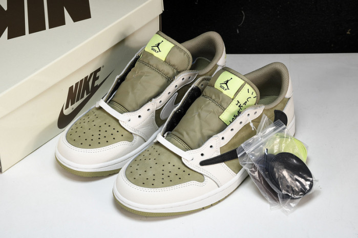 Jordan 1 Retro Low Golf Travis Scott Neutral Olive  FZ3124-200