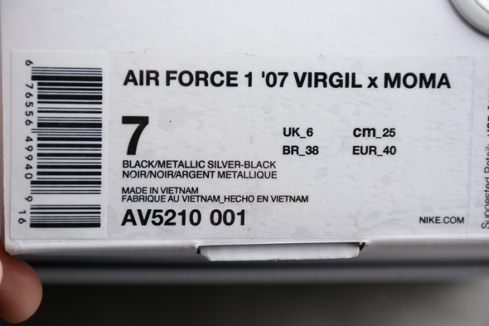 OF x MoMA x Nike Air Force 1 07 Low Black AV5210-001