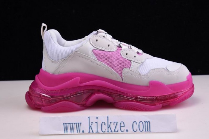 BL TRIPLE S TRAINERS CLEAR SOLE  WHITE PINK   541624  W09OH  1012