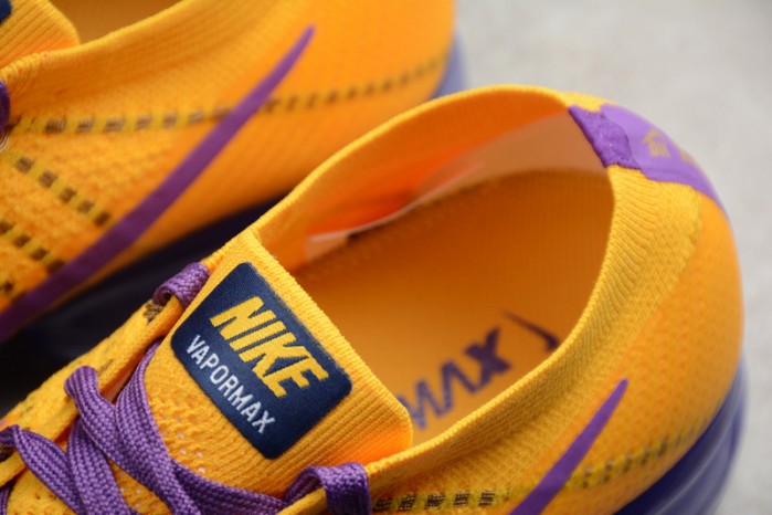 Nike Air VaporMax Flyknit 2018 Lemon Yellow/Purple  mens AA3858-104