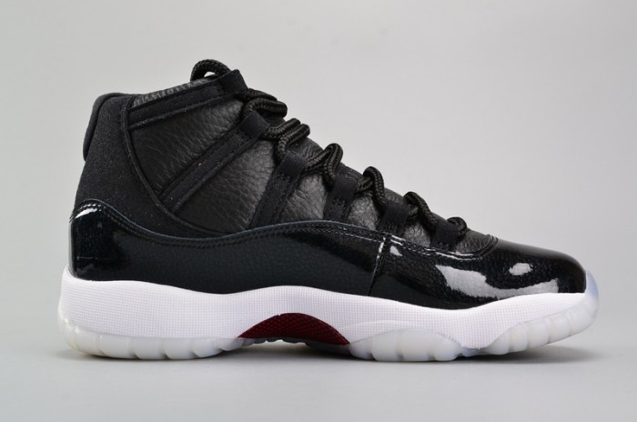 AIR JORDAN 11 RETRO BG (GS) "72-10" black womens 378038-002