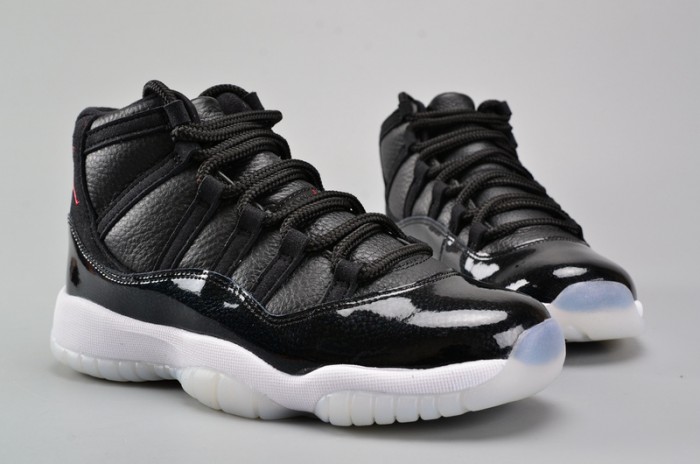 AIR JORDAN 11 RETRO BG (GS) "72-10" black womens 378038-002