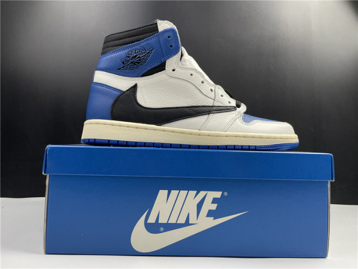 AIR JORDAN 1 TRAVIS SCOTT WHITE BLUE AND BLACK DH3227-105