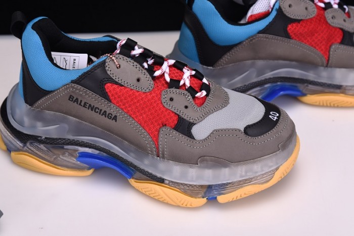 BL TRIPLE S TRAINERS CLEAR SOLE BLUE ADN RED 541624  W09O1 2120